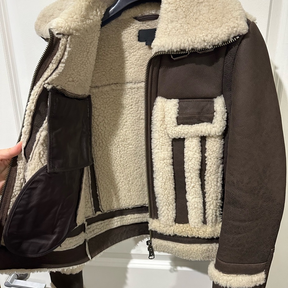 INTERMIX shearling jacket Size P - Picture 5 of 6